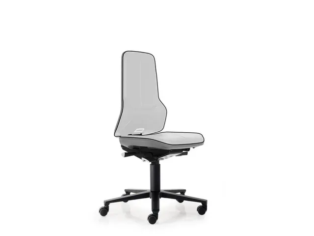 Siège d'atelier assise 450-620mm Méc. Synchrone Bande Flexible Grise