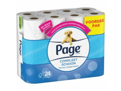 Toiletpapier Page Compleet Schoon 2-laags 140vel 24 rol wit