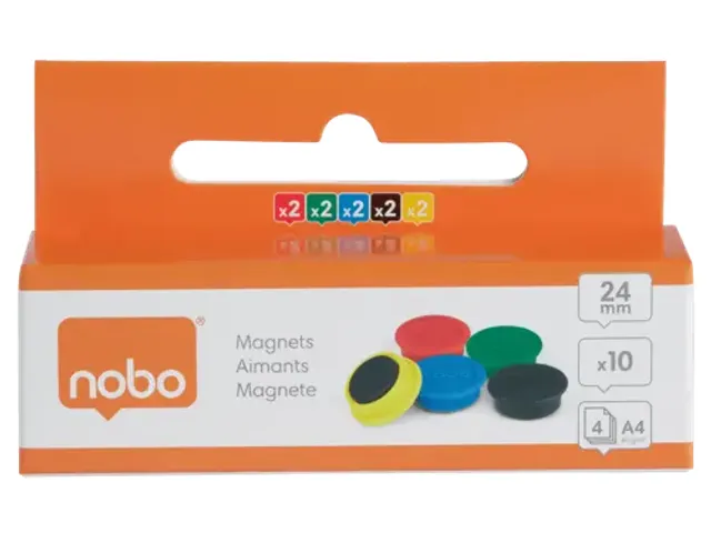 Aimant Nobo 24mm assorti 10 pièces