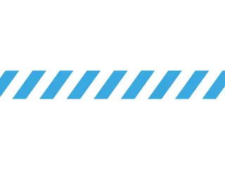 Vloersticker Zonder Tekst 90X1000Mm Wit/Blauw - 2