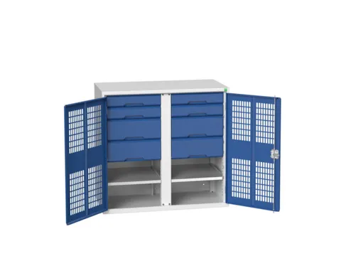 universele kast,HxBxD 1000x1050x550mm,2xStalen bodem,8lade(n)