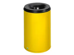 prullenmand zelfblussend 110 liter HxØ 750x465mm kop zwart geel
