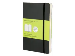 Notitieboek Moleskine pocket 90x140mm blanco soft cover zwart