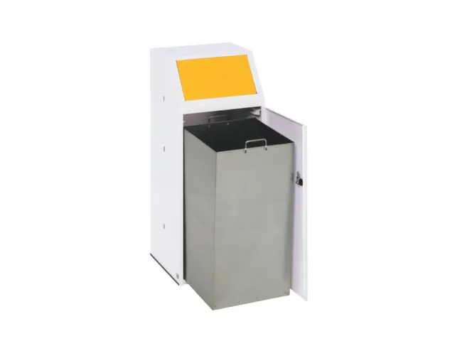 Afvalverzamelaar 69 liter binnenbak sticker recyclebaar materiaal geel