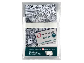 Sakura Zentangle Tiles 20 Delig Wit - 1