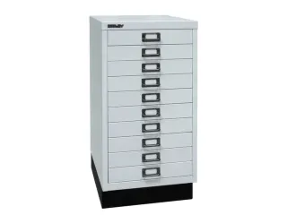 kantoor-ladekast HxBxD 670x349x432mm 10 laden romp lichtgrijs staal - 3