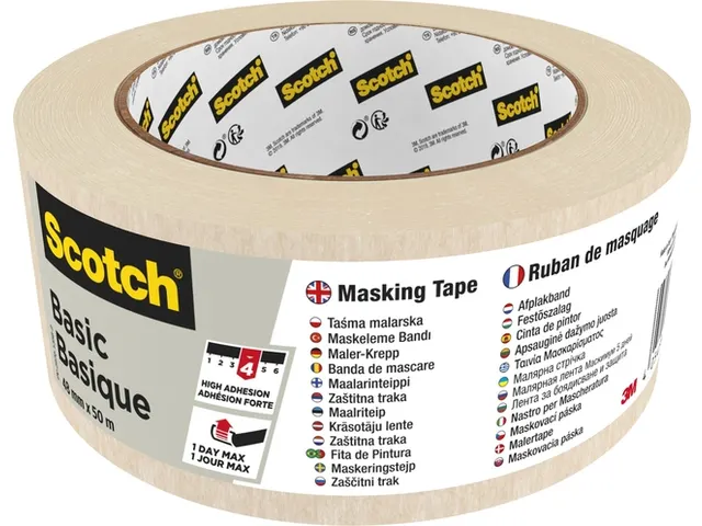 Afplaktape Scotch Basic 48mmx50m beige