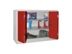 Vouwdeurkast 1000x1200x600mm 2legborden Verzinkt Ral7035 Front Ral3000