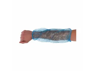 Mouwovertrek CMT 20x40cm 20mu LDPE blauw 100 stuks - 1