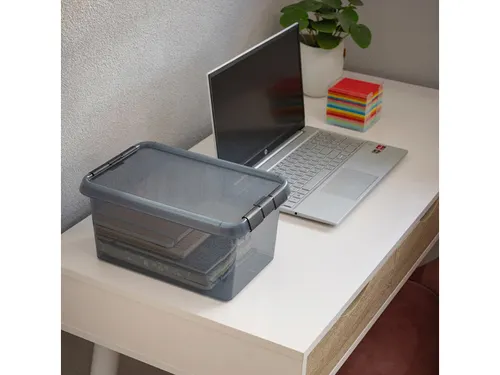Comfort Line opbergbox 6L transparant grijs - 30x20x14,5cm