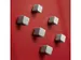 Magneten Sigel voor glasbord set 6stuks zilverkleurig C5 sterk 10x10x1