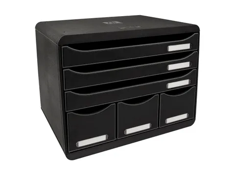 Store-box Maxi Ladenblok 6 Laden A4+ Zwart