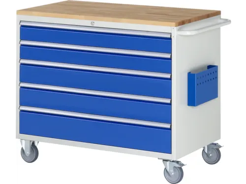 gereedschapswagen 975x1145x650mm beukblad 450kg 5 laden RAL5010
