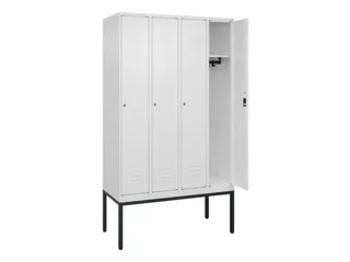 locker,HxBxD 2120x1200x500mm,4vak,vak B 300mm,cil.-slot,voetonderstel - 2
