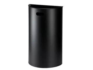 afvalbak,40l,HxBxD 647x395x195mm,wandmontage,romp staal zwart - 2