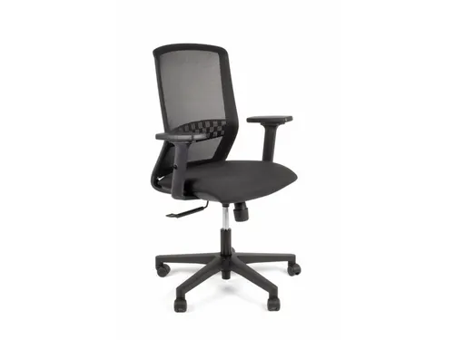 Bureaustoel EN1335 Linea Tekna 01 zwart/zwart met 2D armleuning