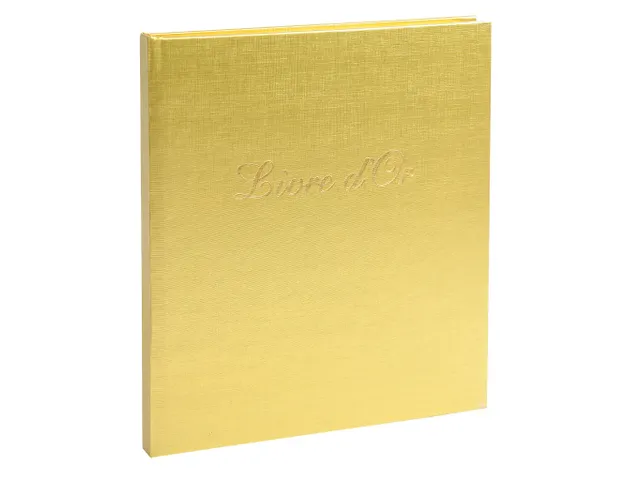 Livre d'or Balacron avec titre 140 pages blanches - 21x19 cm vertical