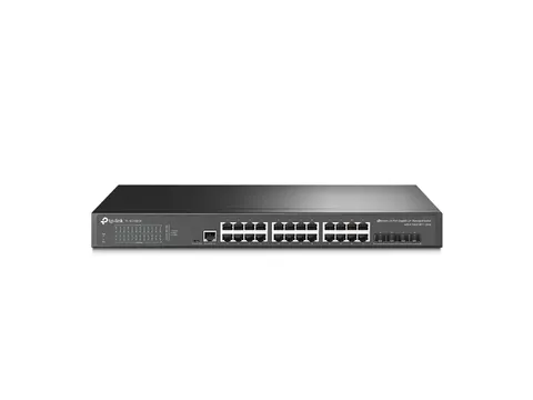 JetStream 24-poorts Gigabit Switch met 4 10GE SFP+-poorten en L2+-behe
