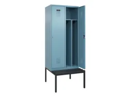 locker met bank,voor scheiding van kleding,HxBxD 2120x800x815mm,2vak