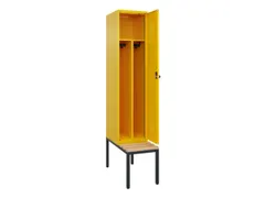 locker met bank,voor scheiding van kleding,HxBxD 2120x400x815mm,1vak