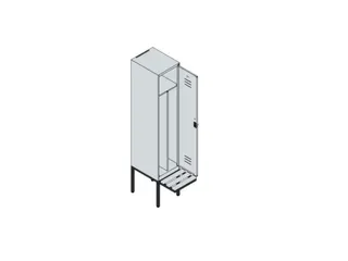 locker voor scheiding van kleding,HxBxD 2120x400x815mm,1vak - 3