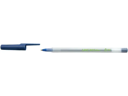 Balpen Bic ecolutions round stic medium blauw