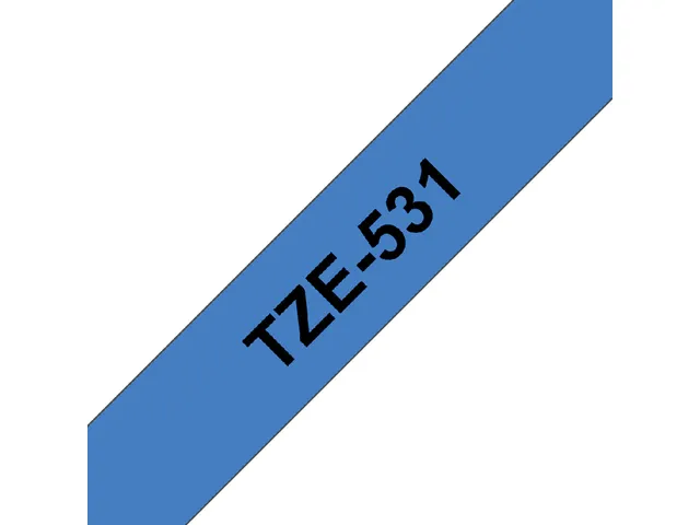 Ruban de lettrage Brother P-Touch TZe-531 standard 12mm noir sur bleu