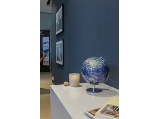 TROIKA Wereldbol Lunar 20cm Chroom Blauw-Groen - 5
