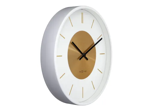 Wandklok NeXtime Retro II 25cm wit/goud metaal