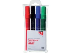 Permanent marker Quantore rond 1-1.5mm assorti 4 stuks Voordeelbundel