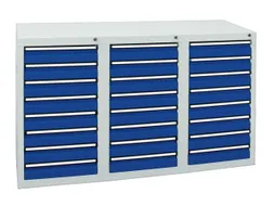 ladekast HxBxD 900x1500x500mm 24laden vergrendeling RAL7035 RAL5010
