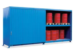 Stellingcontainer Gevaarlijke Stoffen Max. 40X200L Vaten staand