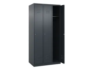 locker,HxBxD 1850x900x500mm,3vak,vak B 300mm,cil.-slot,staand op vloer - 2