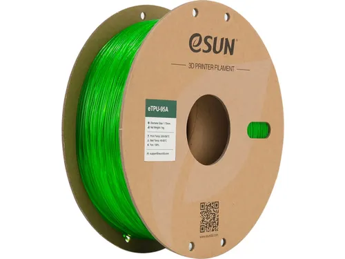3D Printer Filament eTPU-95A eSun 1,75mm Transparant Groen 1kg