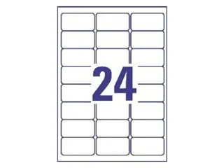 weerbestendig etiket Avery 63,5x33,9mm 20 vel 24 etiketten per vel - 3