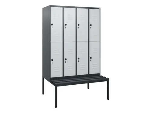 Dubbeldekse dekenkist,HxBxD 1950x1200x815mm,4x2vak.,vak B 300mm