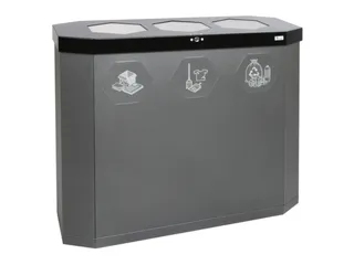afvalverzamelstation,3x45l,HxBxD 830x950x355mm,3opening(en) - 1