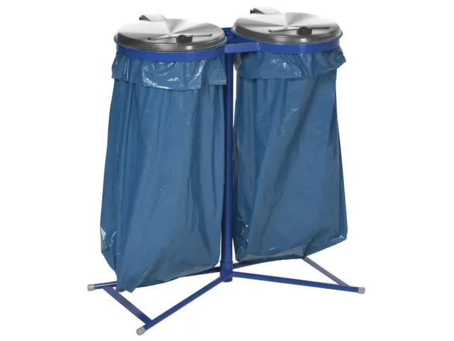 Dubbele Afvalverzamelaar Blauw 980x850x480mm 120 Liter