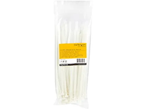 25cm Herbruikbare Kabelbinders wit nylon 100 stuks