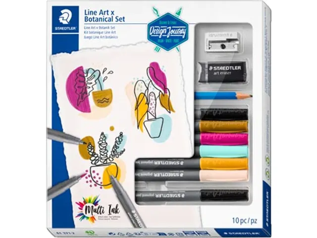 Line Art x Botanical Set, set van 10 stuks