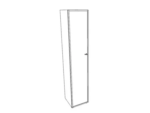 Vitrinekast Hxbxd 2140x430x450mm 5 Oh Wit