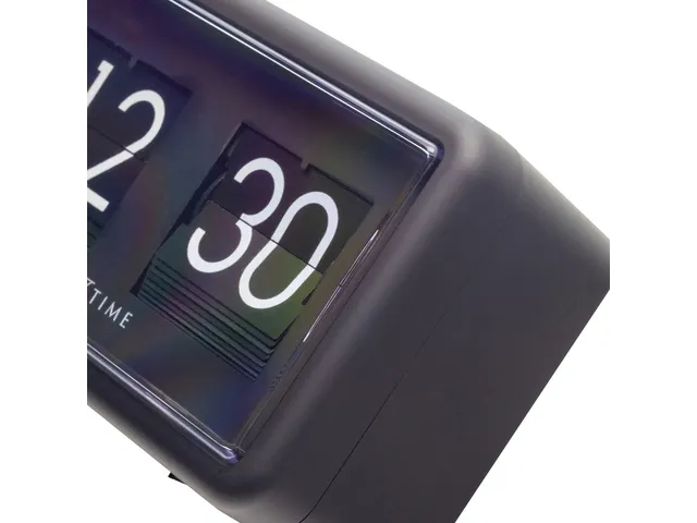 Horloge flip Nextime 18x10x7cm Table/Mural Noir/Blanc