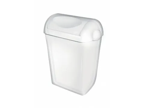 PlastiQline Afvalbak swingdeksel wit 23 liter