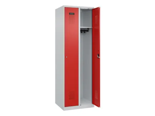 locker,HxBxD 1850x600x500mm,2vak,vak B 300mm,cil.-slot,staand op vloer