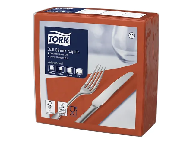 Tork 477601 Soft Dinnerservet Advanced Terracotta 39x39cm