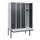 locker met bank,HxBxD 1950x1200x815mm,4vak,vak B 300mm,draaigrendel