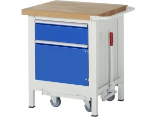 Werkbank Hxbxd 880x750x700mm Beukenhouten Werkblad 1lade Kast - 1