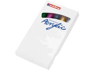 Acrylmarker edding e-5100 medium set van 5 kleuren metallic - 2