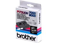Lettertape Brother P-Touch Tx-335 12Mm Wit Op Zwart