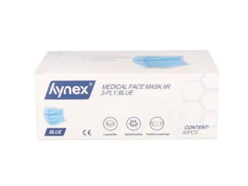 Mondmasker Hynex IIR 3-laags 50 stuks blauw